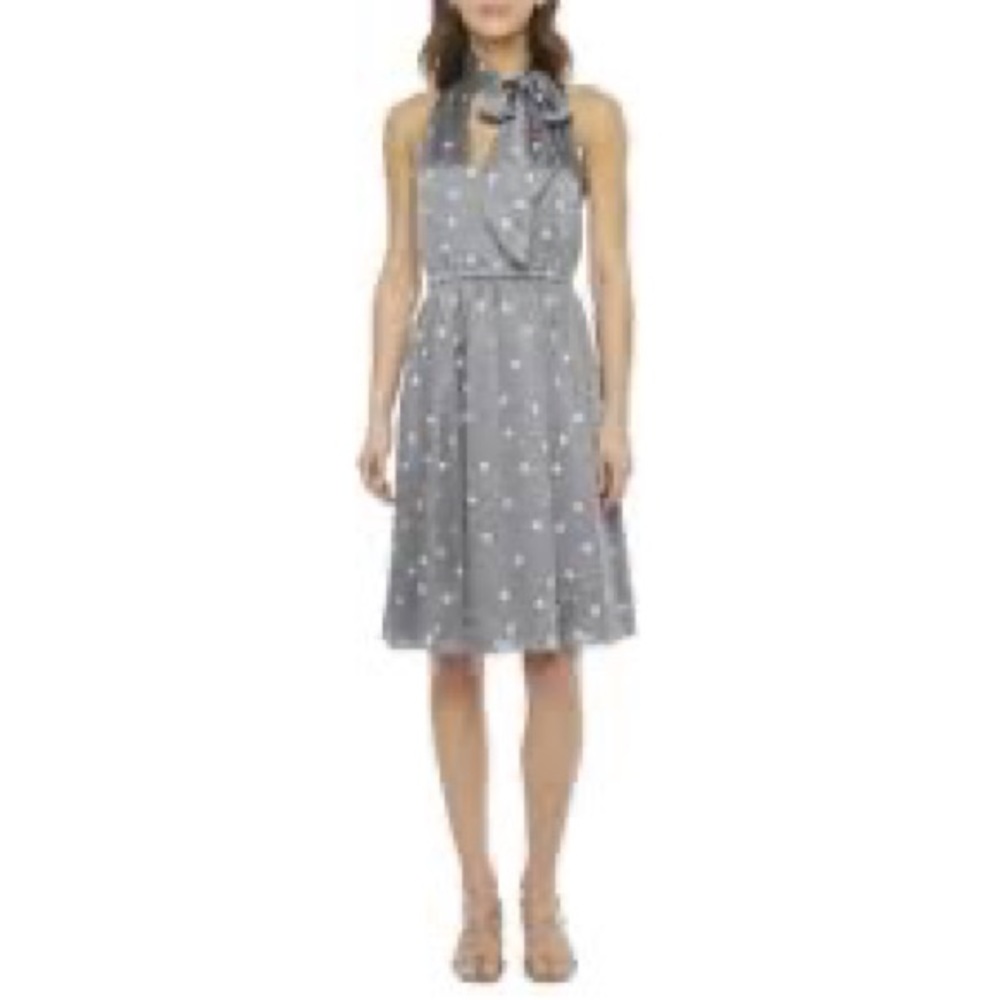 Ryegrass sleeveless tie neck dress Size M